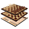 Multiple Sizes Available Luxury Wooden Chess And Backgammon Game Set Foldable Wooden Chess Set Board Game Handmade Portable
