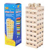  48pcs 54pcs Colorful Wooden Tumbling Tower Game Set Number Print Tumble Tower with Dice and Penalty Cards for Tabletop Fun