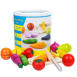  Wooden Fruit Vegetable Food Cutting Toy Kids Kitchen Set Pretend Play Plastic Fruit and Vegetable