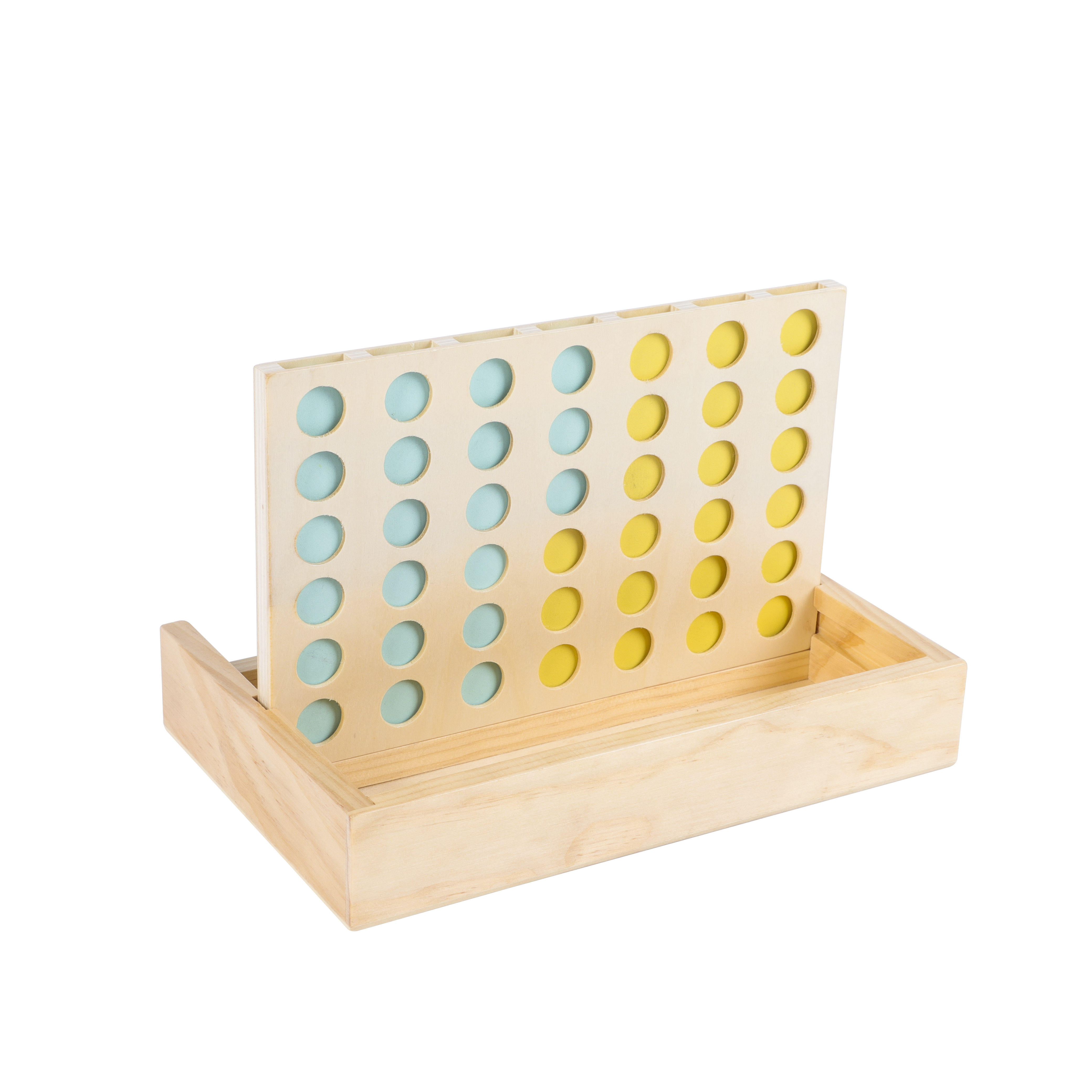 CLASSIC BOARD GAME Table Games Set Neutral Wooden Coffee Table Decor Travel Montessori Connect 4 in a Row