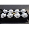Bocce Ball Set 73mm Petanque Boules French Balls with 8 Silver Balls and Carry Bag for Outdoor Garden Beach Games.