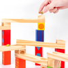 45pcs Building Blocks Educational Wooden Marble Glass Ball Track Stack Set。