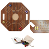 21" Board Game Original Marble 6 Colors 24 Marbles 6 Dice Wooden Table Game Set