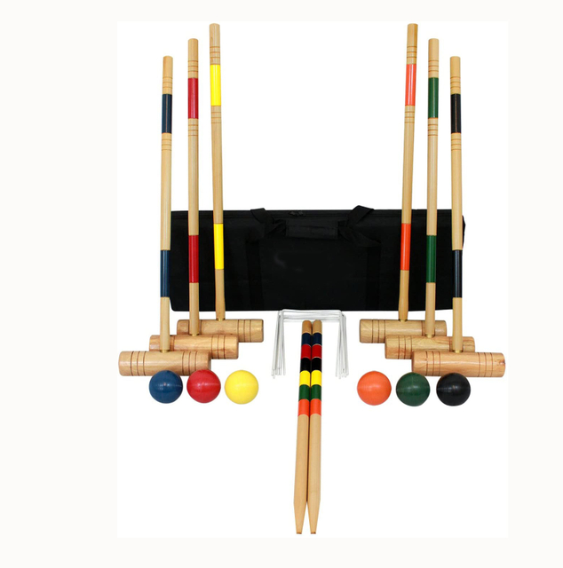  Sports 6-Player Croquet Set wooden toys