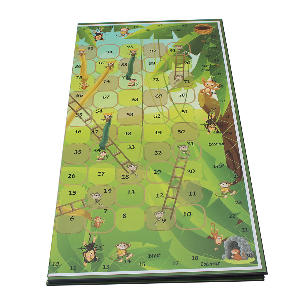  6 player Ludo Snakes and Ladders 2 in 1 Board Game Complete Set with Pegs 2 Dies for Family Game Night and Classroom for All Age