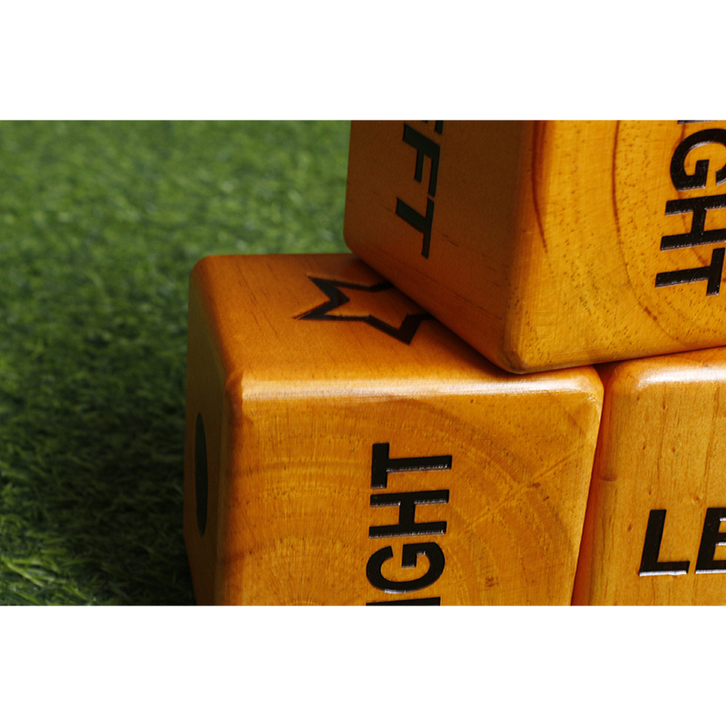 Wooden LCR Left Center Right Dice Game with 24 Chips for Outdoor Or in Door Game