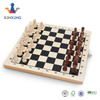 The International Chess Wooden Chess And Checkers Set with Portable Folding