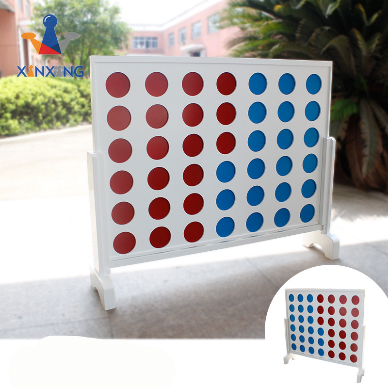 Giant Wooden 4 in A Row Game - Choose Between Classic White Or Dark Stain - Jumbo 4 Connect Family Fun with Coins, Case And Rules