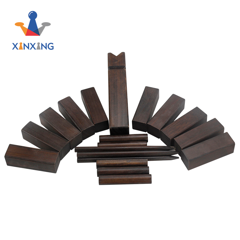 Wooden Kubb Viking Chess Fun Outdoor Yard Game
