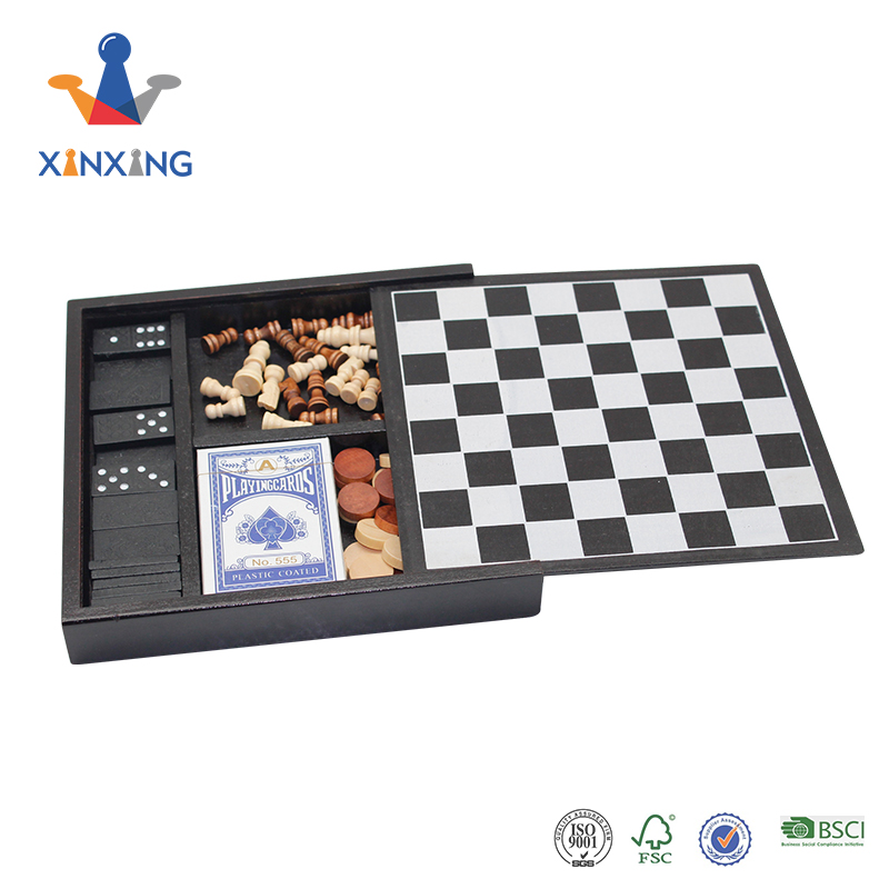 5 in 1 Chess Box Table Game Playing Backgammon , Chess ,poker ,dice
