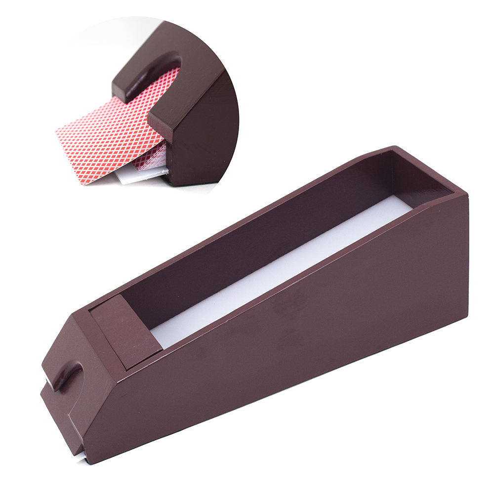 Wooden gambling Dealing Shoe Cardboard Card Shoe playing card dealer shoe for bar for Texas Hold'em and Blackjack