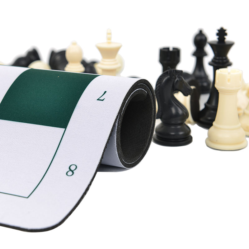 Roll-up And Silicone Chess Board And Pieces Set