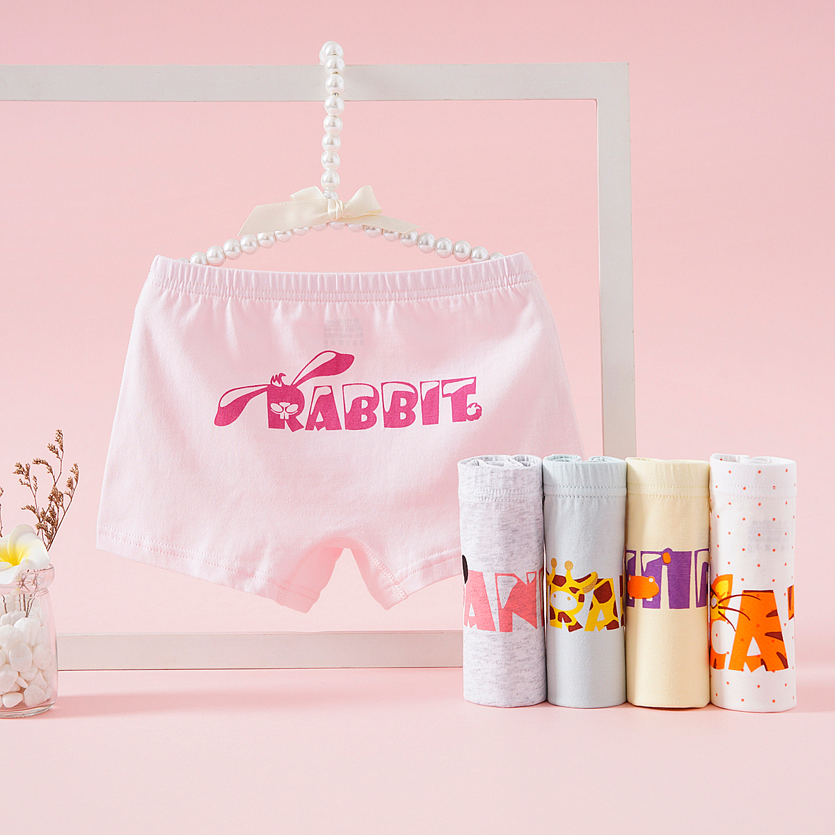 (Pack of 5) Cute Little Baby Girls' Underwear, Breathable and soft cotton baby panties underwear girls panties underwear
