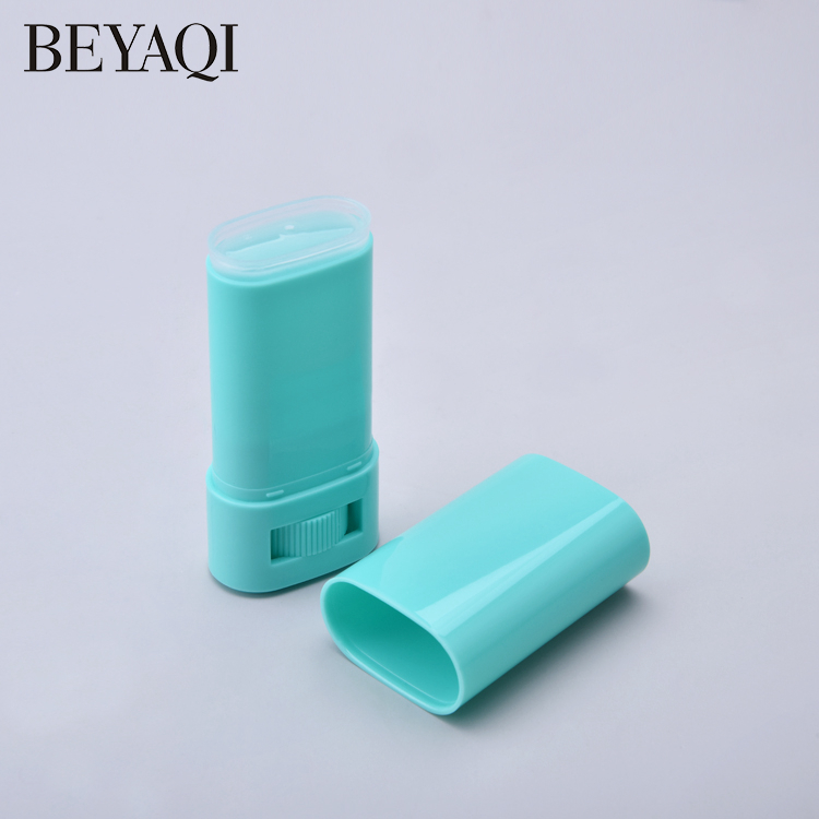  Recargable Vacío Oval Plano Reemplazable 21g Plástico PP Botella De Desodorante De Plástico Desodorante Antitranspirante Botella En Barra Botella De Desodorante Oval