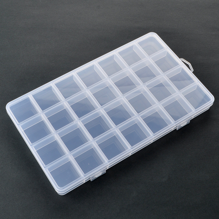 28 Grid Plastic Organizer Box 22x12.8x1.7cm