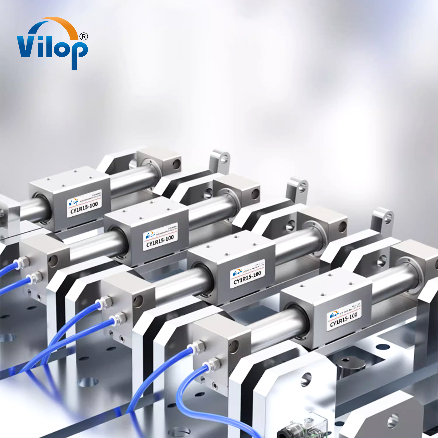 Magnetic Coupling Rodless Cylinders - Long Stroke CY3R Series | Bore Sizes 10mm, 15mm, 20mm, 25mm, 32mm, 40mm, 50mm, 63mm | Stroke Lengths 100mm, 200mm