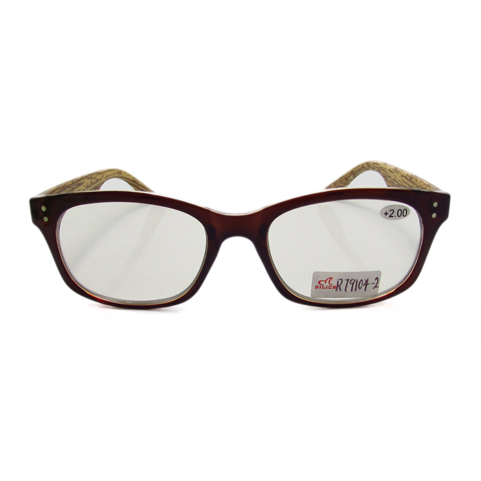 Imitation bamboo leg bifocal readers glasses
