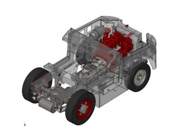 รถลากสัมภาระสนามบิน - เครื่องยนต์และระบบส่งกำลัง