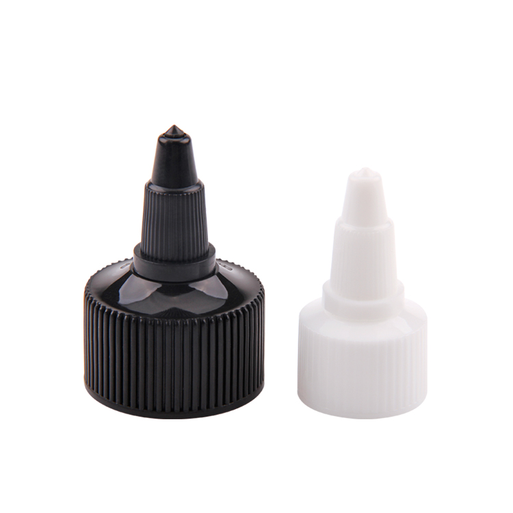 Buse en plastique de couleur personnalisée 18mm 20mm 28mm 24mm 24/415 capuchon torsadé en plastique, capuchon supérieur torsadé en plastique