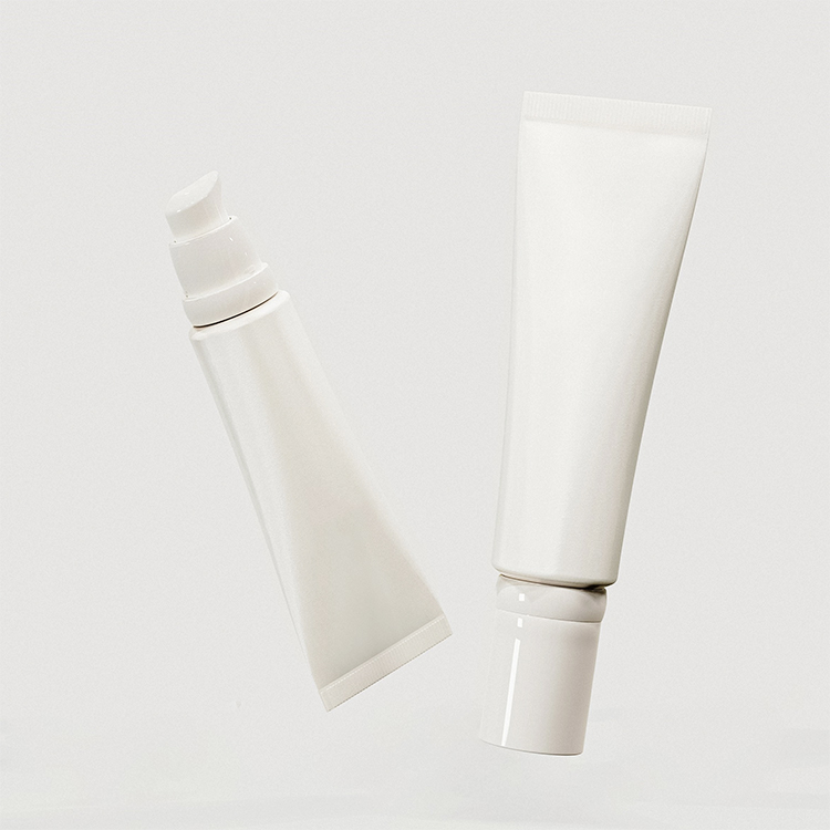 Recipientes para embalagens de cosméticos, aplicadores múltiplos personalizados e tampas, tubo vazio de bomba sem ar, tubo oval de creme protetor solar 