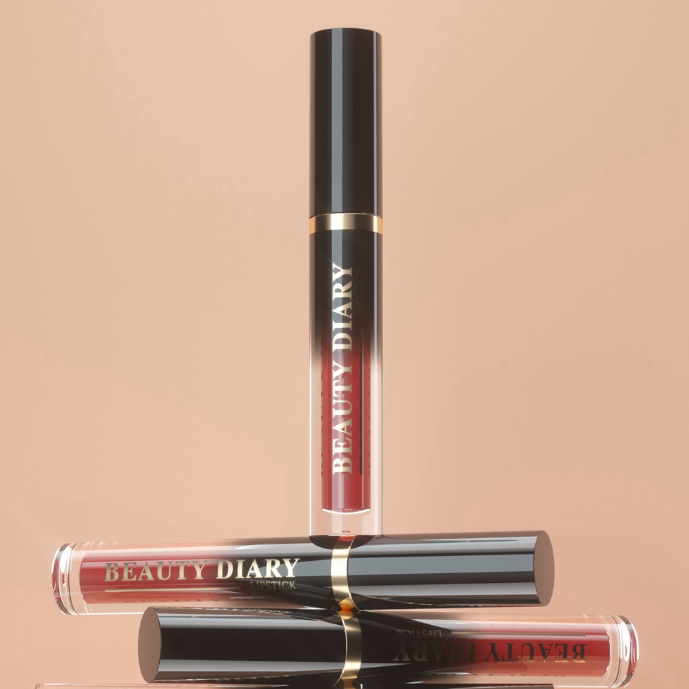 tubos de brilho labial transparente com tampa preta