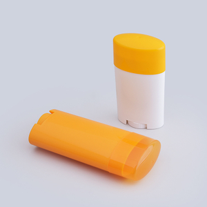 Branco Amarelo Deodorante Stick Tube Top Enchimento Recipiente Cosmético Desodorante Vazio