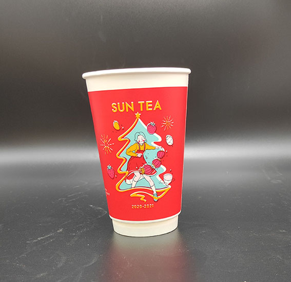 Diseño personalizado respetuoso del medio ambiente de papel para beber café agua leche bebidas desechables tazas