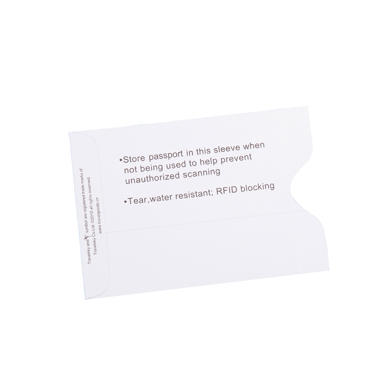 13590 Specially-lined RFID Paper Passport Sleeve 