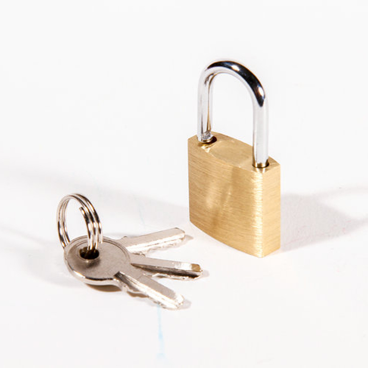 13000BR Simple Brass Padlock with 3 Keys