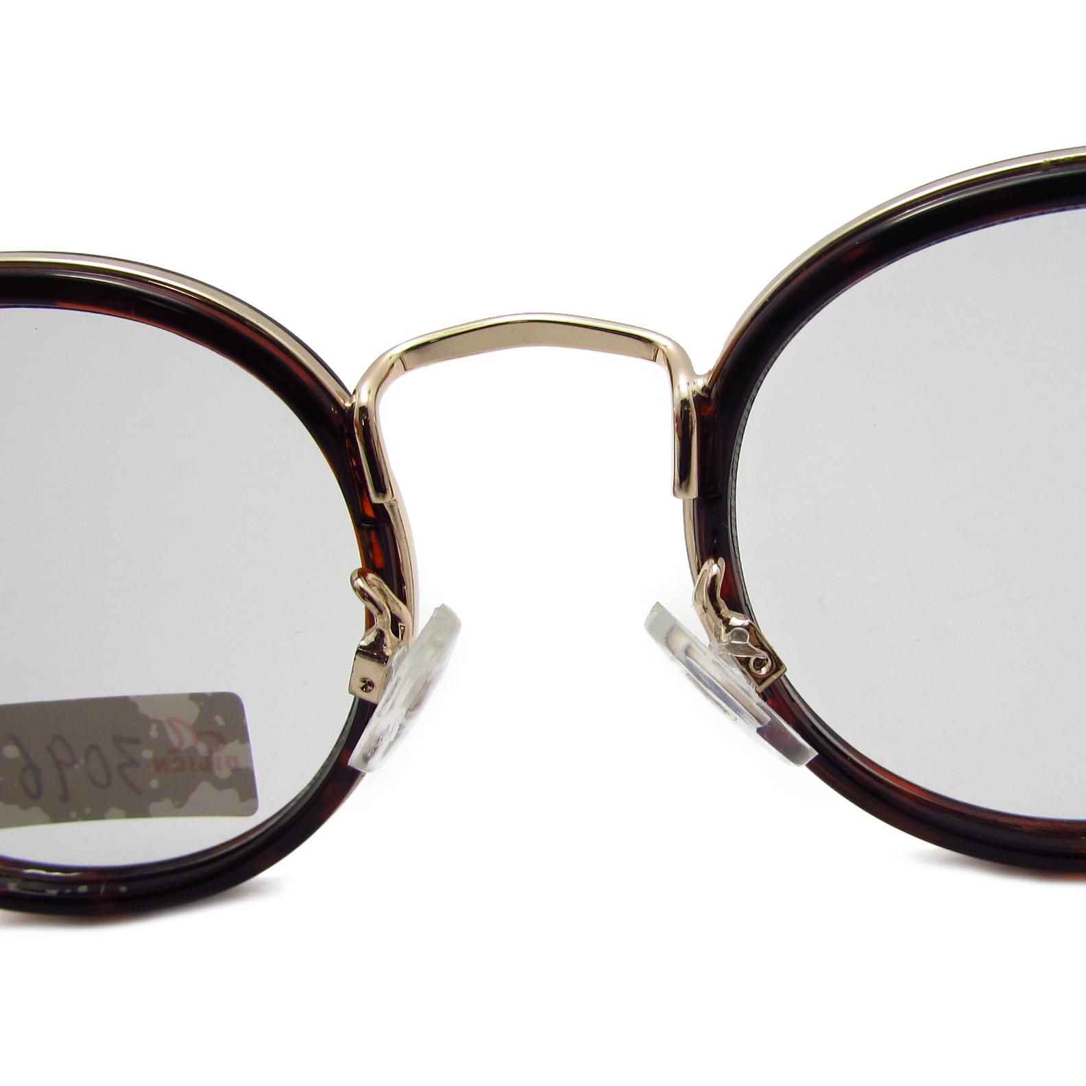 Retro Horn Rim Round Frame Transition Photochromic Glasses