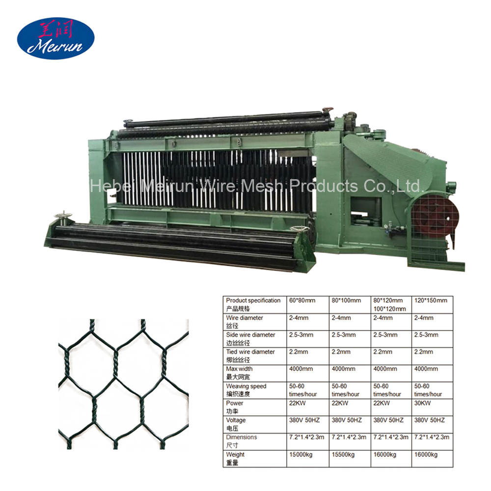 gabion wire mesh weaving machine /stone cage net machine from china manufacturer