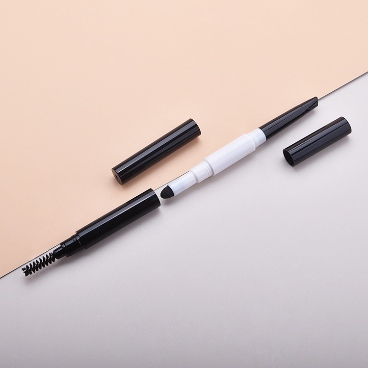 Multifunctional Three Head Eyebrow Pencil with Brush, Sponge Head Empty Eyebrow Pen