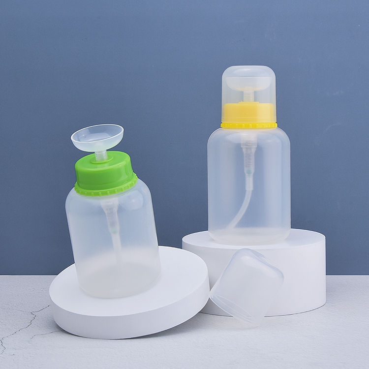 Pompe dissolvant de vernis à ongles 28/410 avec bouteille en plastique