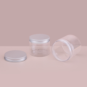 Aluminum Cap Plastic Jar Empty, High Quality PET Jar,100ML 200ML 300ML 400ML 500ml PET Jar with Lid Aluminum, Environmental PET Jar Plastic