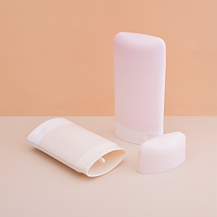 Pink al por mayor 50G 65G 75g Forma de la tarjeta de la tarjeta Botella de desodorante ovalado