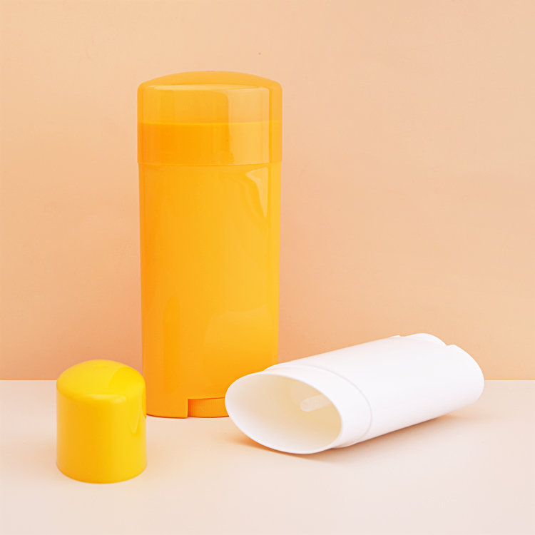 Color personalizado ovalado 28G 71g Muestra de tubo de palo de plástico de plástico gratis