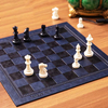 Chess Board Mat PU Double-Sided Leather Heat Insulation Chessboard, Foldable Storage 33.7x33.7cm/13.2x13.2 Inch Chess Gifts
