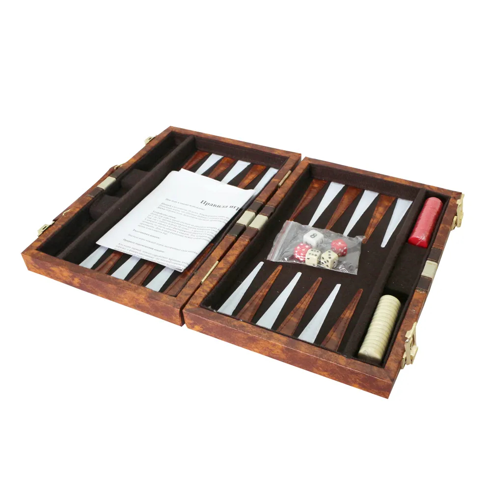  11" Backgammon Set Travel Backgammon Sets for Adults Small Size Classic Backgammon Board Game Case