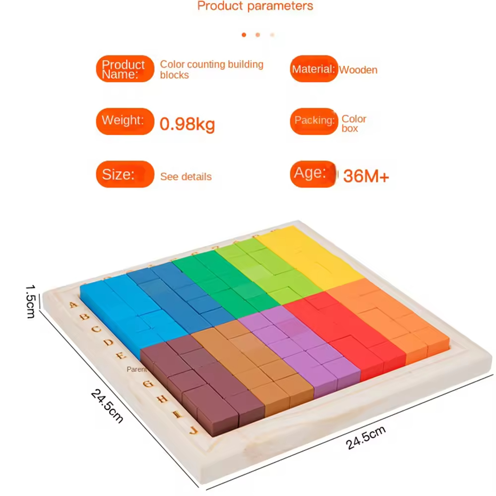  Educational Toy Puzzle A Fun and Educational Wooden Develop Color Recognition and Spatial Thinking with Colorful Cube.
