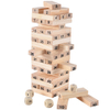  48pcs 54pcs Colorful Wooden Tumbling Tower Game Set Number Print Tumble Tower with Dice and Penalty Cards for Tabletop Fun