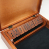 Shut The Box Dice Game Wooden Board Table Math Game with Lid 6 Dice Gift Package Classic Board Game 12 Numbers