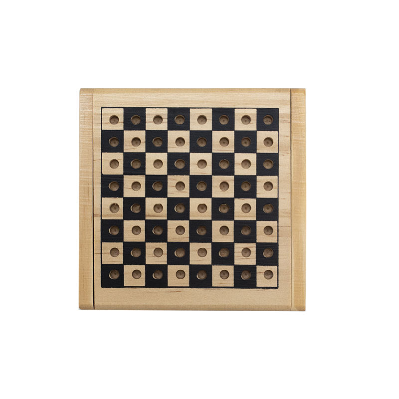 Mini Board Game Chess Set Wooden Chess Set Table Foldable Portable Chess
