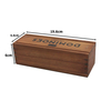 28 Tiles Double 6 Dominoes (Pips/Dots) Game Set - Jumbo Tournament Size Dominos with Dark Oak Wood Case
