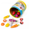 Wooden Fruit Vegetable Food Cutting Toy Kids Kitchen Set Pretend Play Plastic Fruit and Vegetable