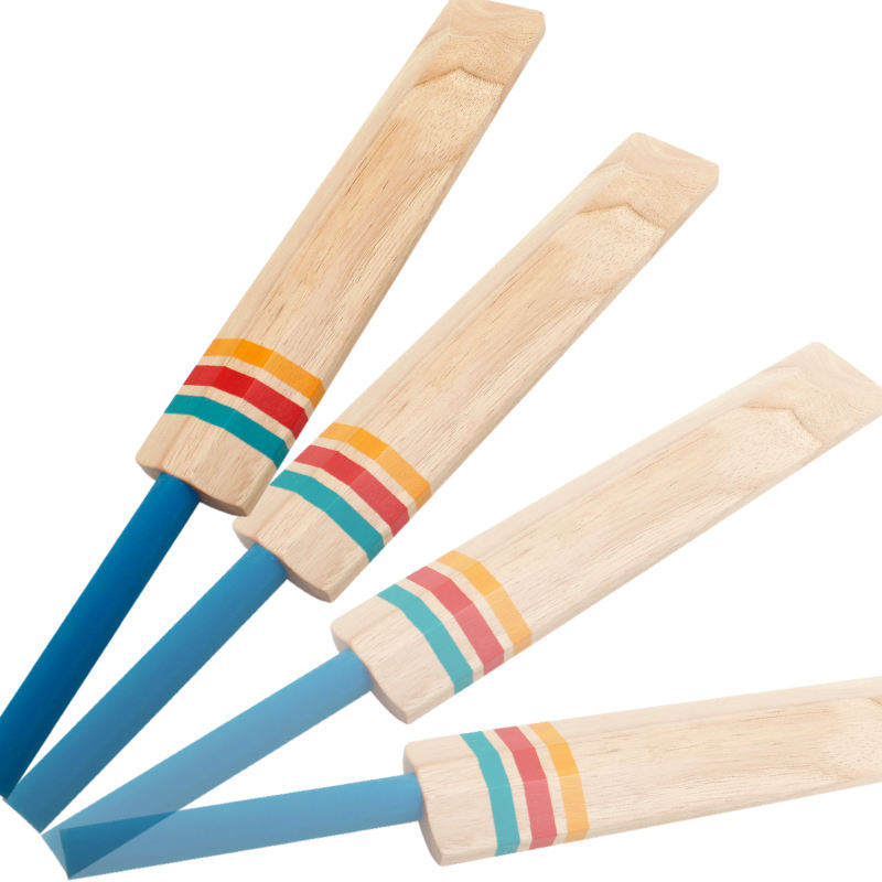 solid wood cricket bat wooden outdoor game for kids garden game croquet set