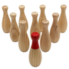 Backyard Lawn Bowling Game Family Fun for Kids and Adults 10 Wooden Pins, 2 Balls
