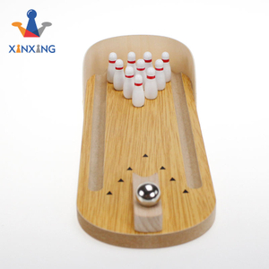 Wooden Mini Bowling Game Mini Wooden Desktop Bowling Game table game