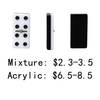 Acrylic and Mixture Deluxe Dominoes Double six Professional Dominos with Wooden Storage Case Classic Black and White Tiles