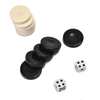 Custom High Quality Cardboard Box 3.2cm Black And Ivory Backgammon pieces Checkers Chips Set Backgammon Checkers.