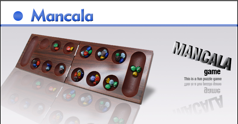 Wood Folding Mancala Board Game Travel Game Mancala Game, Solid
